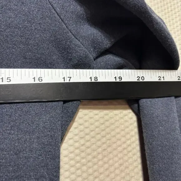 Athleta Charcoal Navy Dress Long Sleeve V-Neck Zipper Pocket Size M Casual - Picture 5 of 7